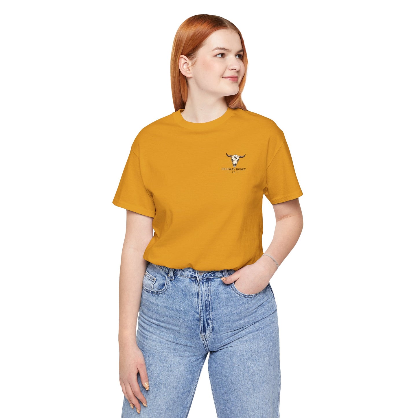 Wild West Country & Western T-Shirt — Vintage Cow Skull & Cowboy Graphic