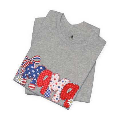 Patriotic Mama Tee — 4th of July USA Mom T‑Shirt