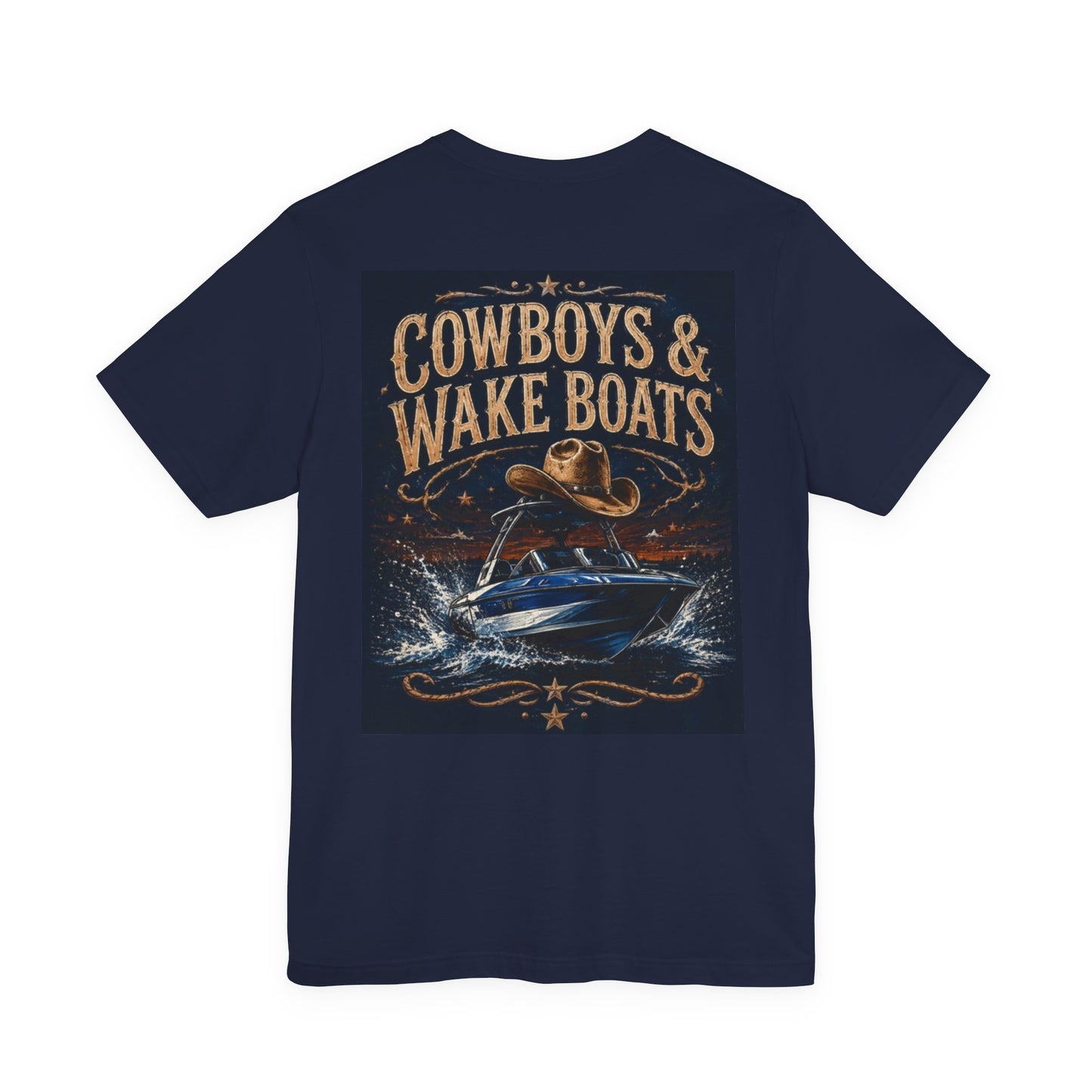 Cowboys & Wake Boats T‑Shirt — Graphic Western Boating Tee
