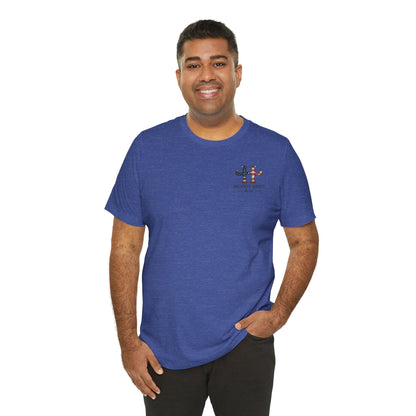 Patriotic Longhorn Tee — "Land of the Free Because of the Brave" Graphic T-Shirt