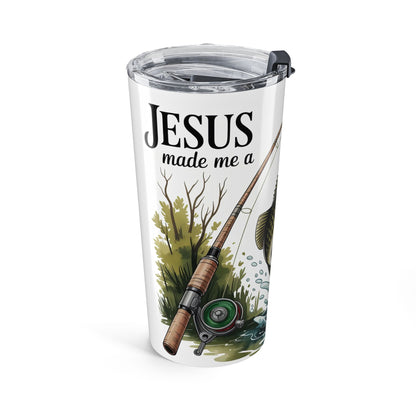 Fishing Tumbler 20oz – 'Jesus Is My Angler' Faith & Outdoors Travel Cup