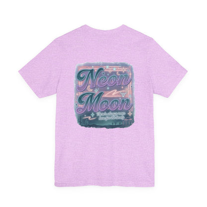 Neon Moon T‑Shirt — Retro Vaporwave Night Sky Graphic Tee