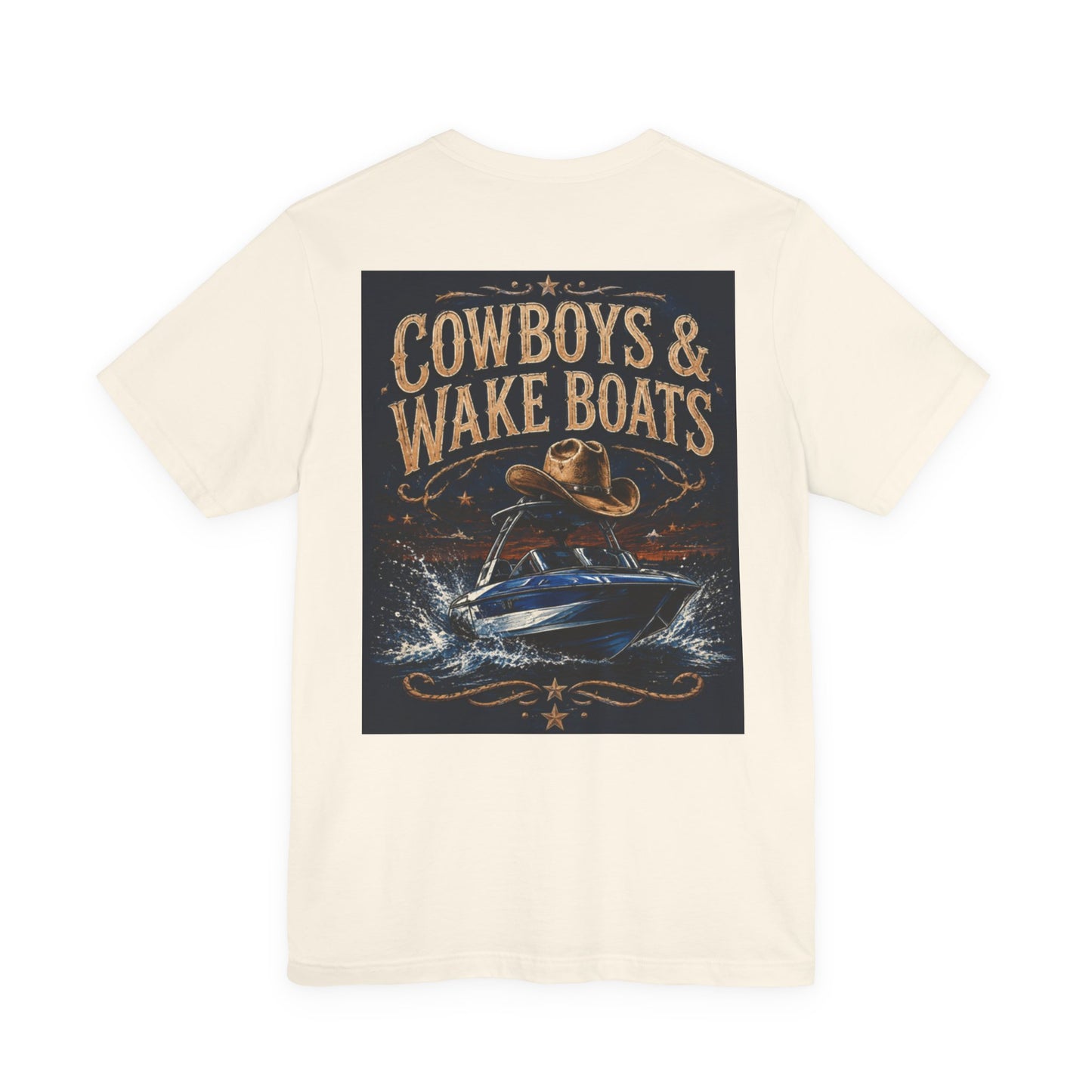 Cowboys & Wake Boats T‑Shirt — Graphic Western Boating Tee