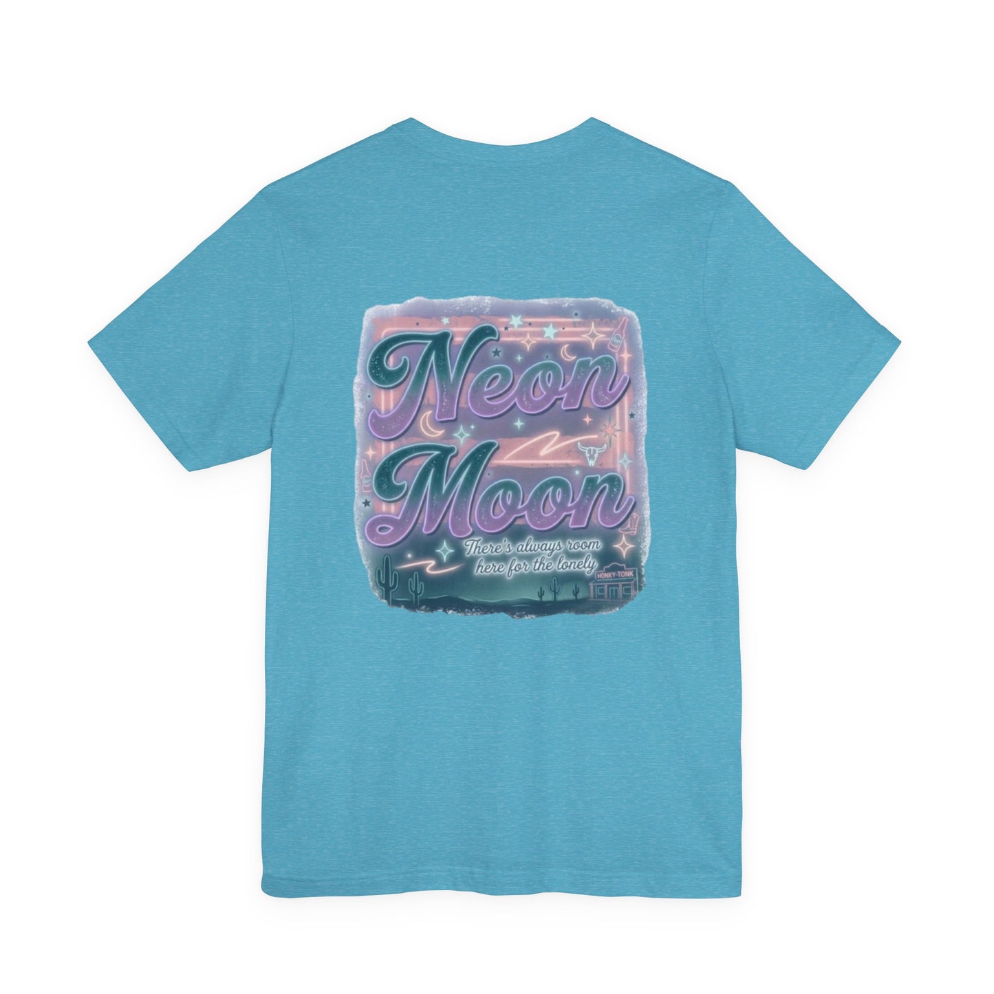 Neon Moon T‑Shirt — Retro Vaporwave Night Sky Graphic Tee