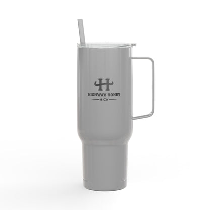 Engraved 40oz Insulated Tumbler with Handle & Lid — Custom Monogram Drinkware