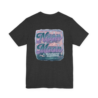 Neon Moon T‑Shirt — Retro Vaporwave Night Sky Graphic Tee