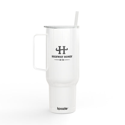 Engraved 40oz Insulated Tumbler with Handle & Lid — Custom Monogram Drinkware