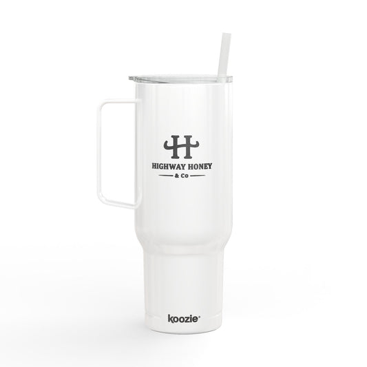 Engraved 40oz Insulated Tumbler with Handle & Lid — Custom Monogram Drinkware