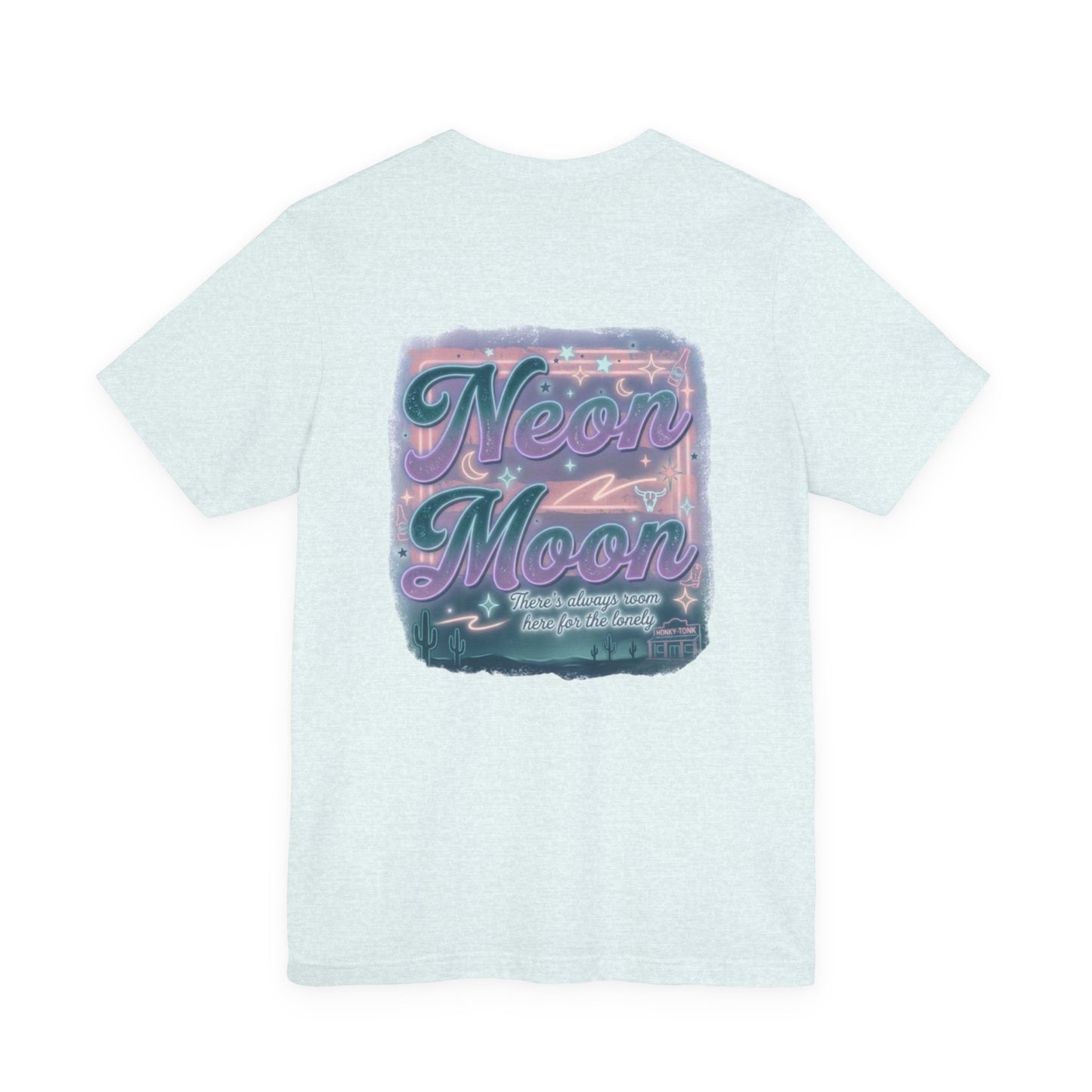 Neon Moon T‑Shirt — Retro Vaporwave Night Sky Graphic Tee