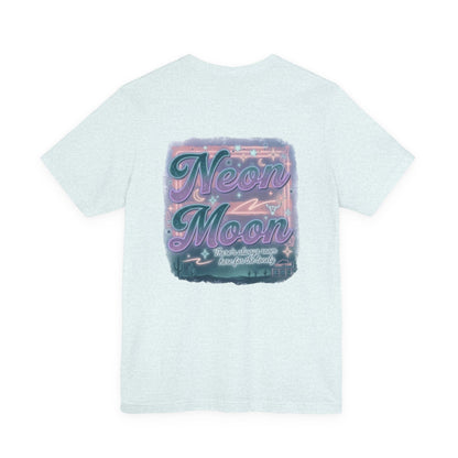 Neon Moon T‑Shirt — Retro Vaporwave Night Sky Graphic Tee
