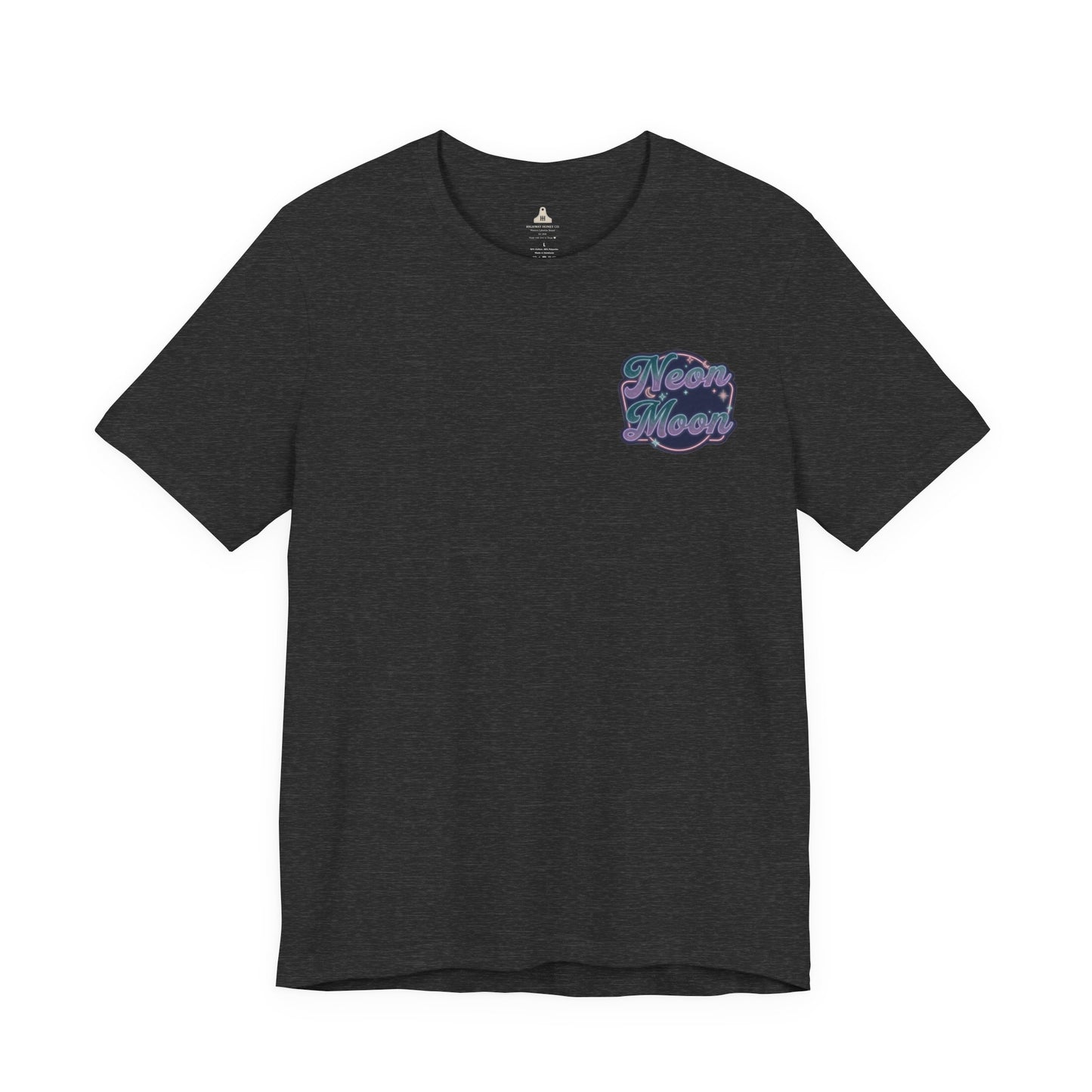 Neon Moon T‑Shirt — Retro Vaporwave Night Sky Graphic Tee