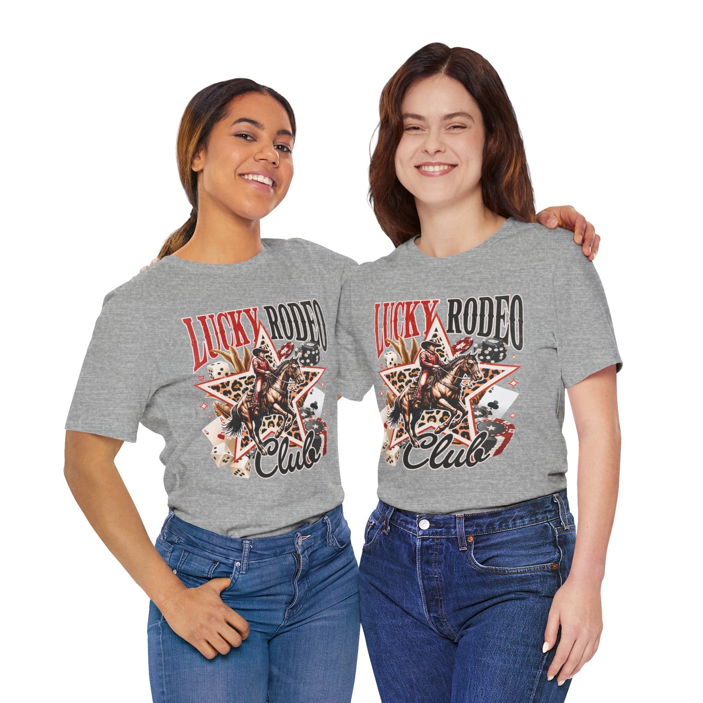 Lucky Rodeo Club Tee — Western Cowgirl Graphic T-Shirt