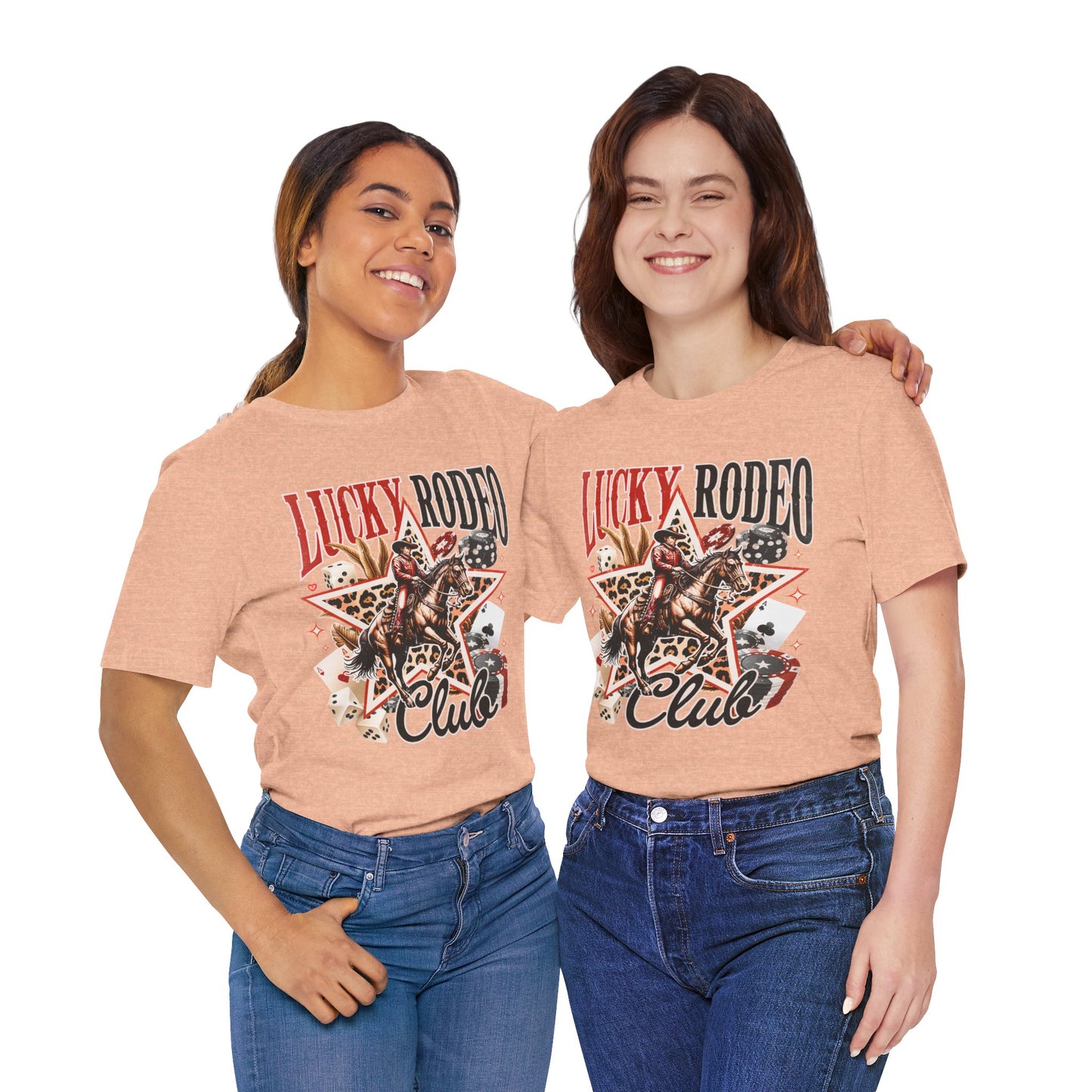 Lucky Rodeo Club Tee — Western Cowgirl Graphic T-Shirt