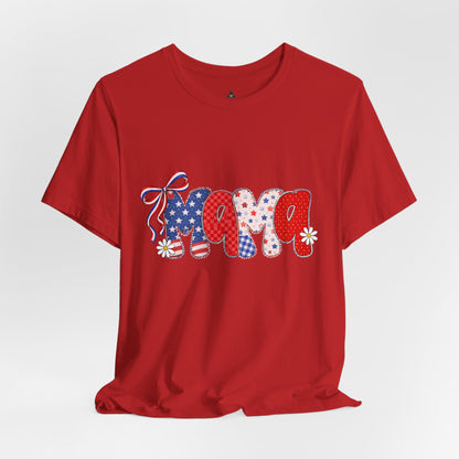 Patriotic Mama Tee — 4th of July USA Mom T‑Shirt