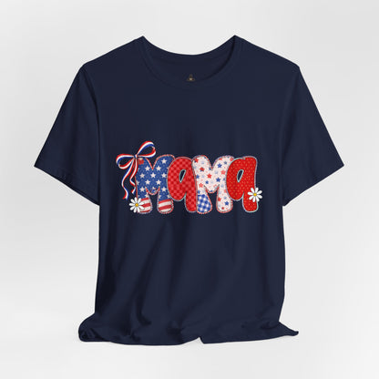 Patriotic Mama Tee — 4th of July USA Mom T‑Shirt