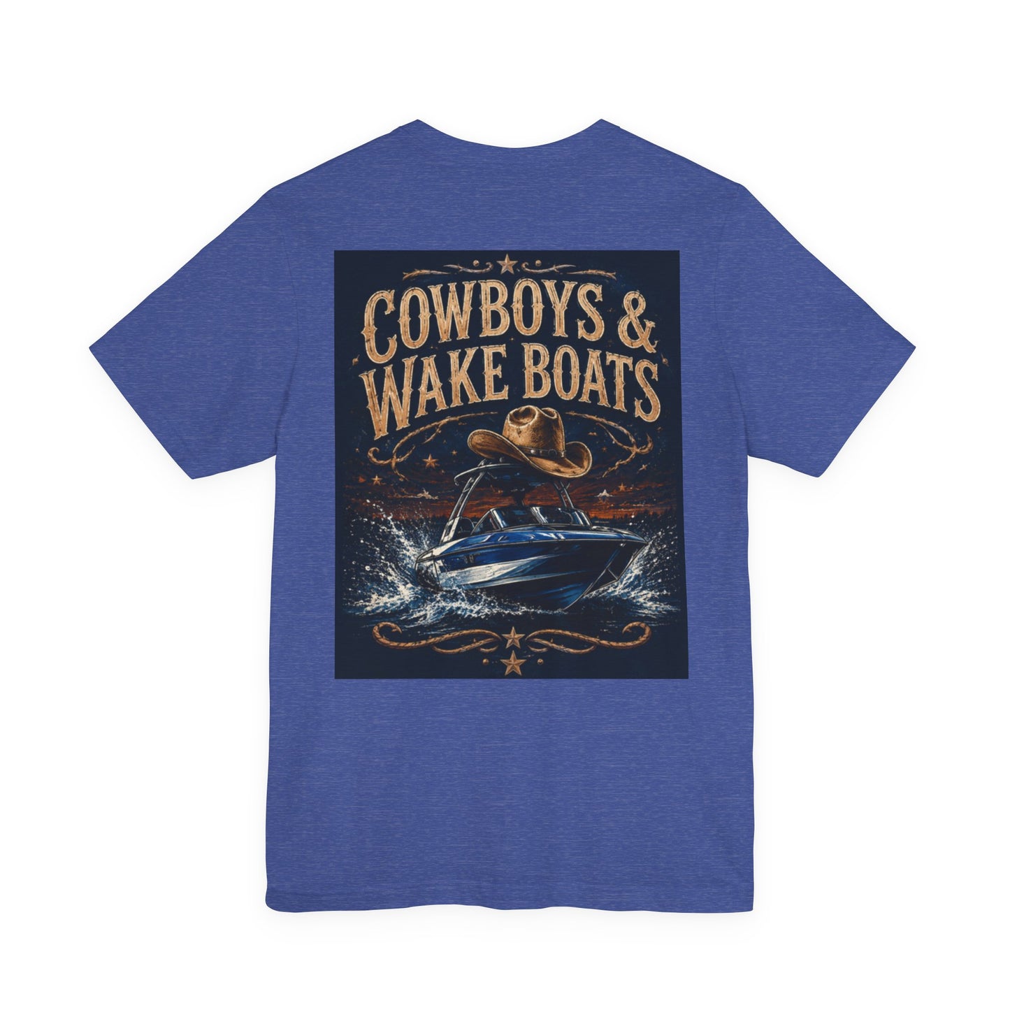 Cowboys & Wake Boats T‑Shirt — Graphic Western Boating Tee