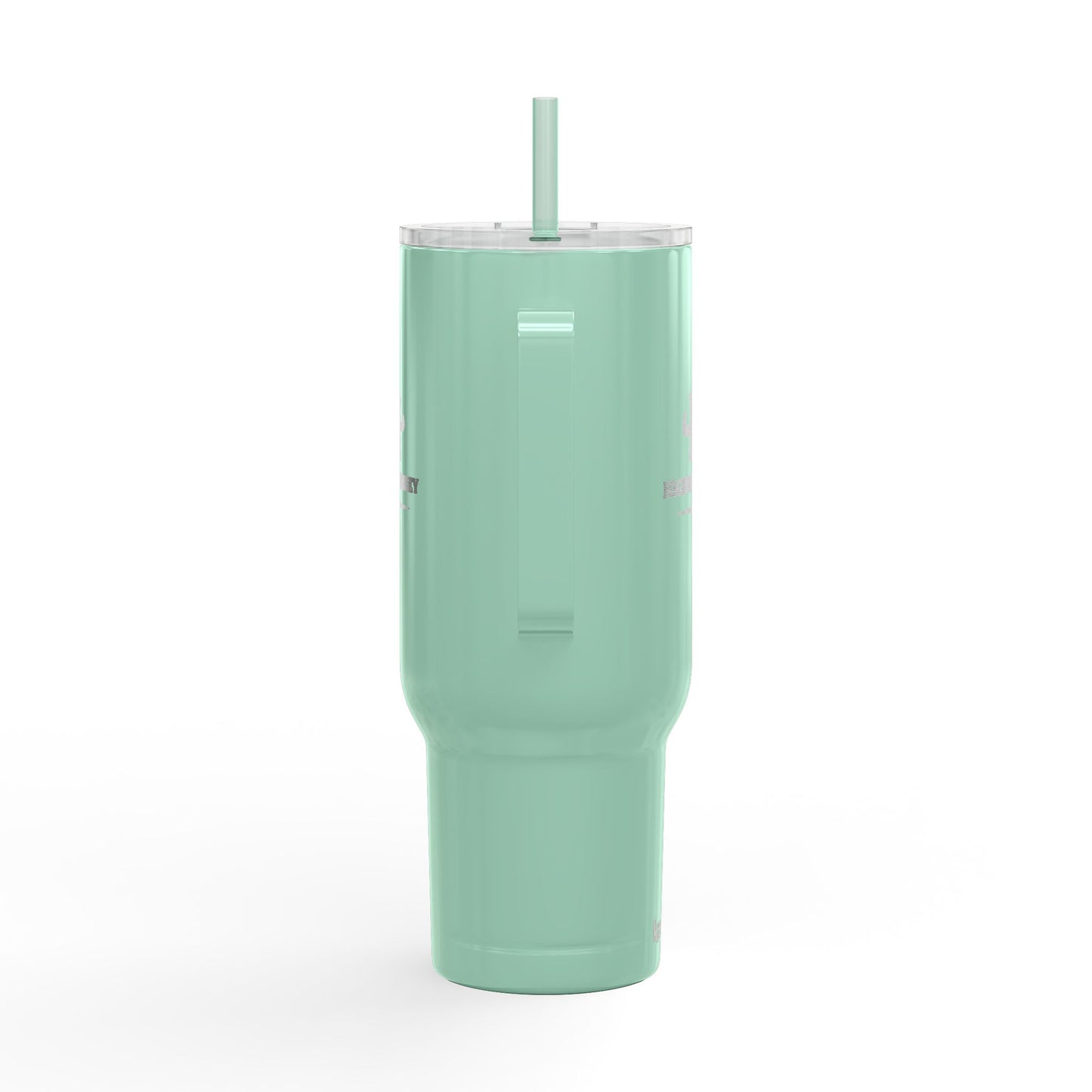 Engraved 40oz Insulated Tumbler with Handle & Lid — Custom Monogram Drinkware