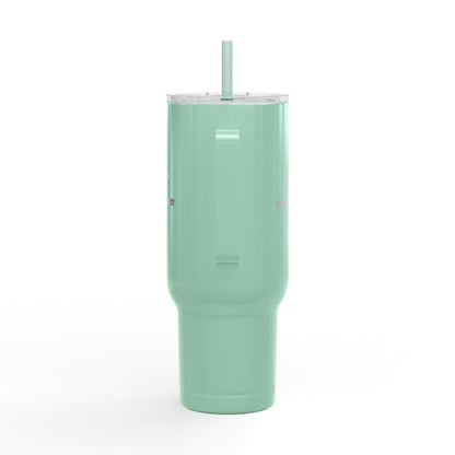 Engraved 40oz Insulated Tumbler with Handle & Lid — Custom Monogram Drinkware