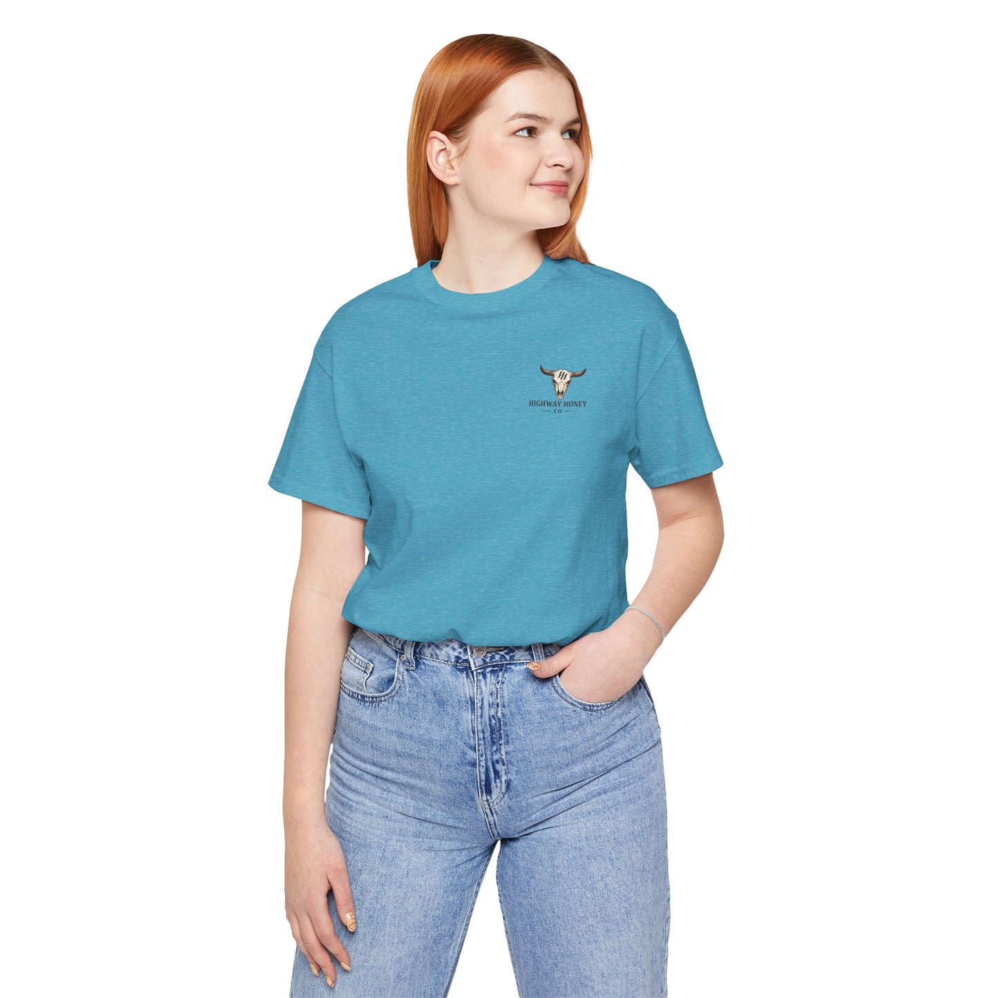 Country Mama T-Shirt — Floral Longhorn Skull Western Tee
