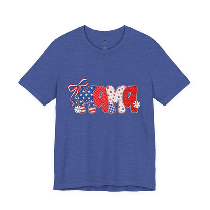Patriotic Mama Tee — 4th of July USA Mom T‑Shirt