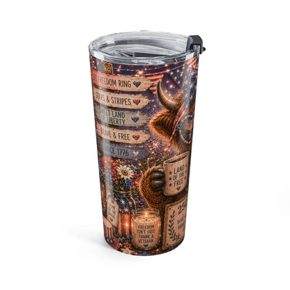 American Patriotic 20oz Tumbler — 250 Years Red White & Blue Celebration