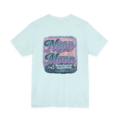 Neon Moon T‑Shirt — Retro Vaporwave Night Sky Graphic Tee