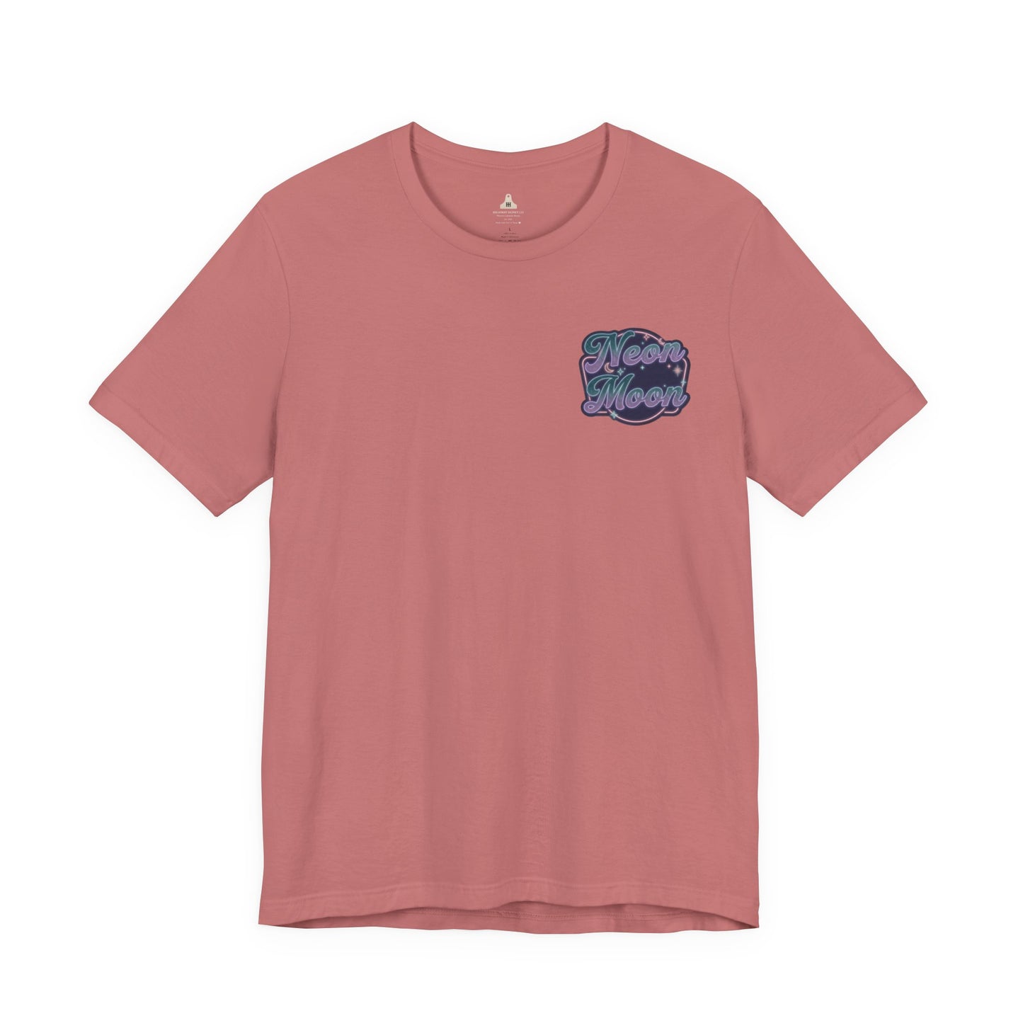 Neon Moon T‑Shirt — Retro Vaporwave Night Sky Graphic Tee