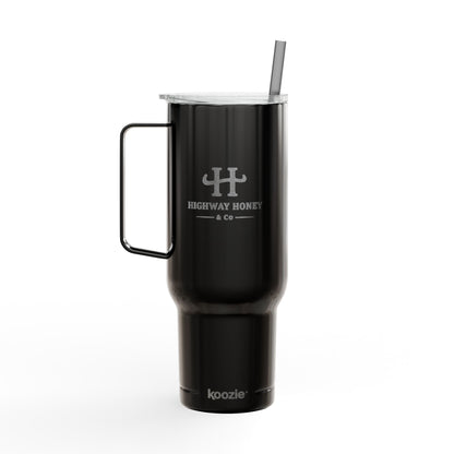 Engraved 40oz Insulated Tumbler with Handle & Lid — Custom Monogram Drinkware